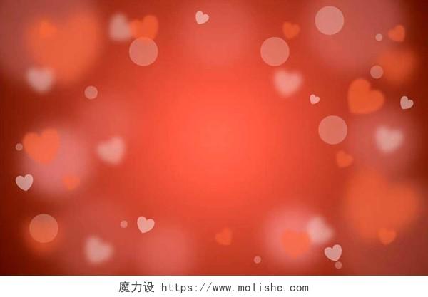520背景 520情人节红色浪漫简约情人节背景爱心光点光斑背景素材